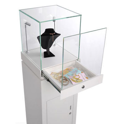 คุณภาพ  Wooden Point Of Purchase Pop Display Necklace Jewelry Display Stand With Lock โรงงาน