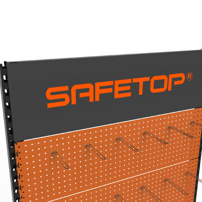ซูเปอร์มาร์เก็ต Pop Pos Display Gondolas Tool Display Rack Metal Tool โลโก้ที่กำหนดเอง